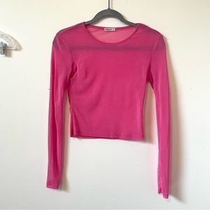Pink Mesh Top